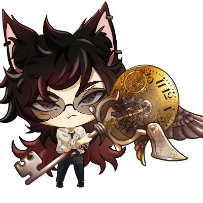 A Time Demon Catboy. 
https://t.co/n6pREBmQwW
https://t.co/Fj9b4DSaSs
Chibi By: @pichuun_
Logo By: @mogoslab_