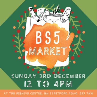 Relaunching 7th May 2023 at the Beehive Centre in St George’s Park. Email bristolbs5market@gmail.com to apply. #bs5market