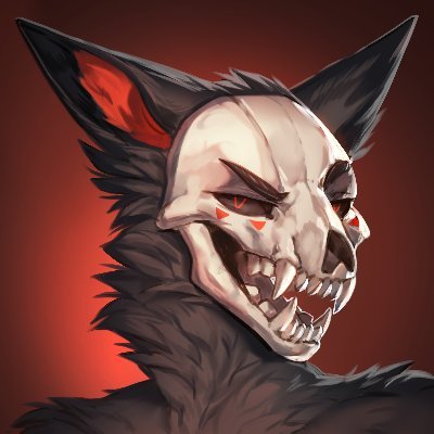 (pfp by @tired_saber ) im justa crazy 21 year old skulldog. 

Stream acc: @Eiko_Redpaw