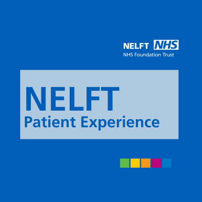 @NELFT Patient Experience Team. Patient Experience, Voluntary Services, & Expert Patient Programme. Account monitored Mon-Fri, 9-5