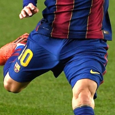 Bulto de futbolistas, especialmente Messi