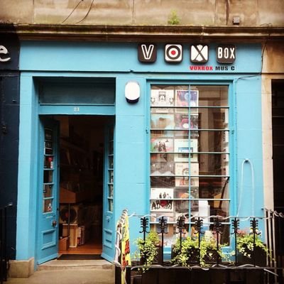 Friendly Record Shop in Edinburgh with label attached. Check out @miracleglassco! Posts by Adam, Dom & Darren.