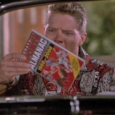 Once Old Biff is gone, grab the Almanac anyway that you can. Remember, both of our futures depend on this.