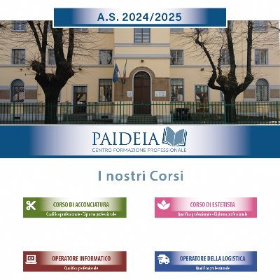 scuolapaideia's profile picture. Ente di Formazione
https://t.co/neyQMdB08g