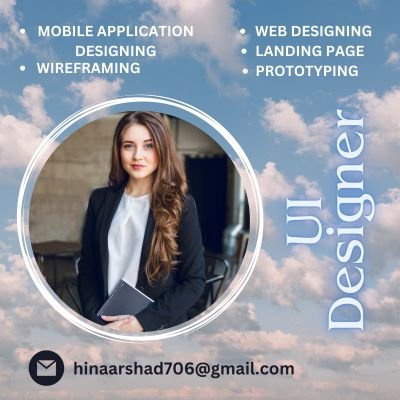 HinaUIDesigner's profile picture. “Hi there! I am a UI designer. I recently completed a UI/UX design course from two different platforms, and I'm eager to take my skills to next level. Thanks!