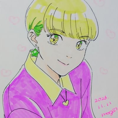 star_miii61's profile picture. 六月一日(くさか)30↑
心のホーム：宮野真守 SMILY☆SPIKY See-Saw 石川智晶 佐原ミズ キミドリ ホワイトチョコ チャイティー アイコン絵 @mami_mog 様作のAKNちゃん💚