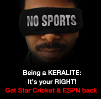 Sports fans in Kerala are missing out the biggest action on ESPN, Star Cricket & Star Sports. Call your cable operator & get the channels back. Join the protest