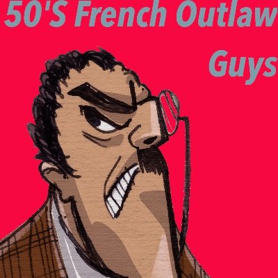 The 50's French Outlaw Guys (50's FOG) are characters made on paper in the 60s/65s, then digitized and colorized in 2022 to highlight them. 

 1/1 artist