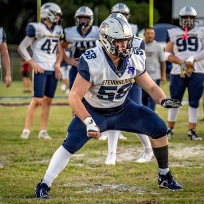 JacksonCooneyFB's profile picture. Class of 2024 || 6’2” 275LBS /Varsity Captain|| C #58 || Steinbrenner HS (FL) | 2 sport ATH | 3.0gpa | Phone# 931-217-6102 ||Email: Jacksoncooney2005@gmail.com