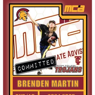 6’9 210 Newly Committed Triton College RHP, 3B, SS, LF,CF, RF, 1B Morrison High School, and IL Wow Factor travel. Pitching velo top 92 high 80s, Exit velo 103