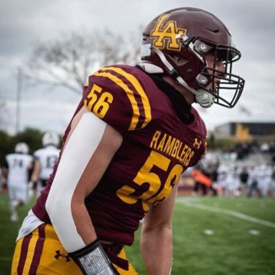 Loyola Academy’25 |14-0 2x State Champ |Football #56 |Middle Linebacker/TightEnd |6’2” 215 |Baseball #22 |Lefty |1st Base/Center Field |