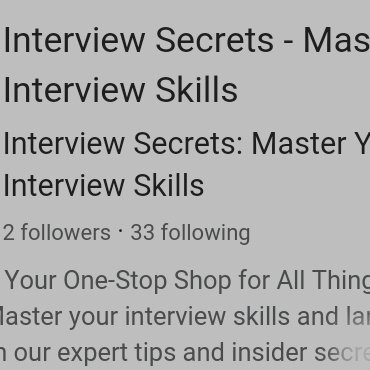 Your One-Stop Shop for All Things Interviewing

Master your interview skills and land your dream job with our expert tips and insider secrets.