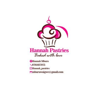 CEO; Hannah pastries
for cakes, cupcakes, cakesicles and all your pastries treats 🎂🎂🍰
IG - @Hannah-pastries
FB - @Hannah Mburu
📞0791027075