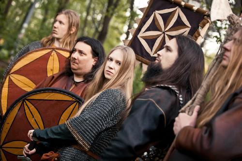 Arkona is a folk metal band from Moscow, Russia. 
Their lyrics and music are strongly influenced by Russian folklore and Slavic mythology