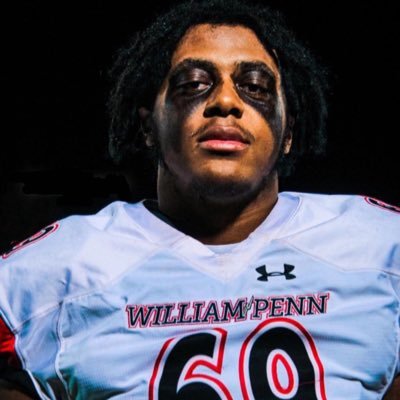 William Penn Highschool Co’24                  6’1 /280/ Offensive Lineman(LG)        All district Guard