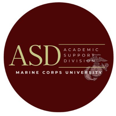 Official account for the Academic Support Division of Marine Corps University. Following, RTs, and links ≠ endorsement.