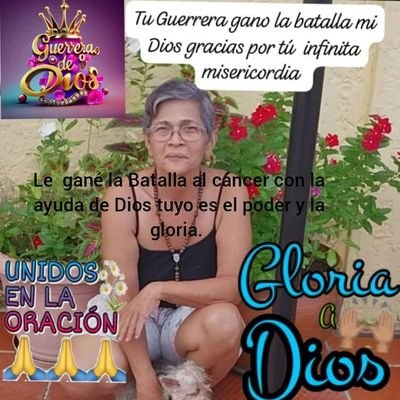 Soy una guerrera luchando contra el cancer colon recto bajo  de la mano de Dios 🙏