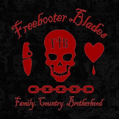 Freebooter76449's profile picture. Founded by a SOF veteran, Freebooter Blades promotes the proud, freedom loving brotherhood of American patriots and veterans. Family. Country. Brotherhood. FCB.