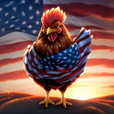 Patriotic poultry. Puns, memes, and feathery costume changes are frequent. Made in 🇺🇸. ai creator.