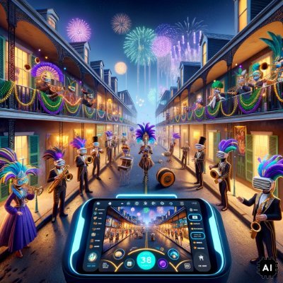 Mardi Gras is being taken to a entirely new level, as we know it Virtual/Augmented Reality Gaming is Booming! How`d u like to be on Bourbon St on Fat Tue @ home
