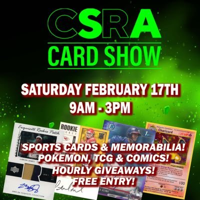 Augusta's biggest card show! Next show is Saturday February 17th with 90 tables! Show is at Pine View Baptist Church 119 Pleasant Home Road, Augusta, Georgia