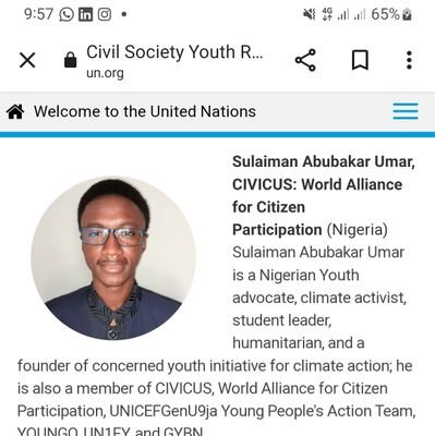 Allah is the creator of all things||•Qur'an•39:62. YouthRep @undgc_cso 🇺🇳, Author 📚 , #SDGs
#ClimateChange #Youth #Africa 🇳🇬. Tweets/views are solely mine.