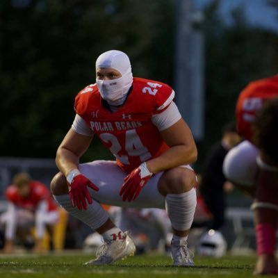 | Hortonville 25’ | LB/DL/FB | 6’1/270 | 3.5 GPA | Bench 405/Squat 655 | 40~4.79 |920-841-4662 | Co-Defensive Player of The Year 2023 | 1st team All VFA-DT |