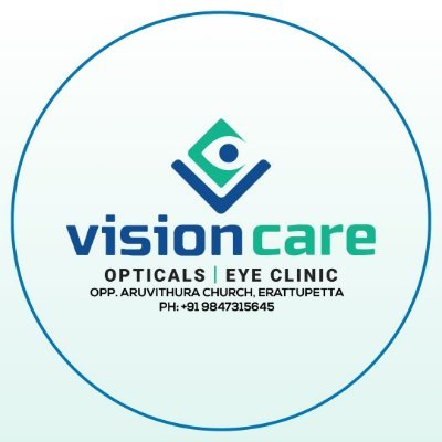 Visioncare opticals and eye clinic at Erattupetta, We provide free vision tests, Branded and low-cost quality frames and receive the expert advice you can trust