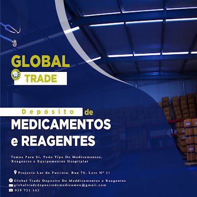 A Global Trade é um Deposito de Medicamentos, Equipamentos Hospitalar e Reagentes de Laboratório,etc.