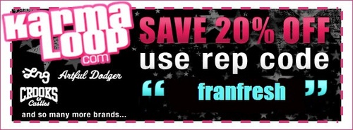 PLNDRloop's profile picture. Get 20% off your order at karmaloop and 10% at PLNDR by using repcode franfresh at the checkout!