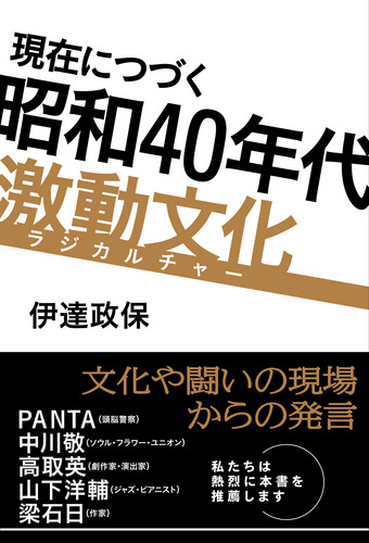 今年古希もとうに過ぎ歳男。現在無職。10年前、１9年ぶりに３冊目の評論集『現在につづく昭和４０年代激動文化』(汎世書房)を刊行。今年は対談集を出す予定。図書新聞で24年間コラムを連載。その他、ライブに行ったり読書をしたり映画を見たり物書きしたりデモに行ったり、やりたいことはたくさんあるが、さて生活は？