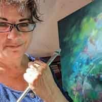 Gill Bustamante B.A. – Artist and Art Tutor, Sussex.  I paint landscapes and life forms that promise better times and places.