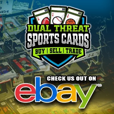 We eagerly await playing a pivotal role in your card collection journey. We invite you to follow us on Facebook, Instagram, eBay and Twitter @DualThreatSC!