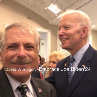 @DavidWSinger : @JoeBiden is our nominee for Pres in '24 – embrace him, or it's Trump & end of Democracy! dsingeresq@aol.com I'm a Biden delegate from FL