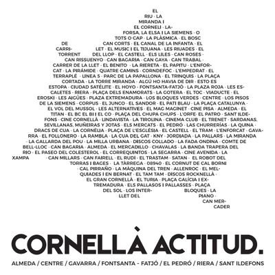 ⚫ Cornellà és una Actitud ✊🏻 Iniciativa Ciutadana de Caràcter Solidari ⚡ Solidaritat, participació i alegria 📧 Contacte: cornellaactitud@gmail.com