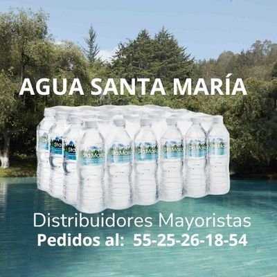 Somos distribuidores de agua Santa María solicita tu pedido y prueba agua pura de manantial.
