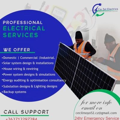 Industrial and Domestic Installation of: All electricals 
ICT technicals
CCTV etc 
(Modern day entrepreneurship a feet to the third world class innovation)