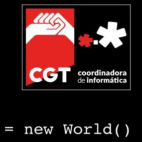 Coordinadora de Informática de CGT, sindicato rojinegro en las TIC Trabajadores/as en lucha permanente
Contacto http://t.co/AiY1cf2zUB
Telegram:@InformaticaCGT