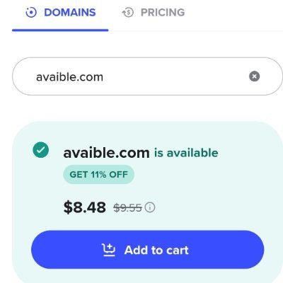 Avaible Domains