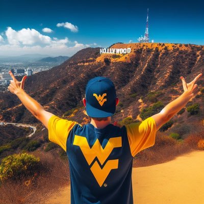 Bleeding Old Gold & Blue on the West Coast 💛💙 #HailWV