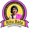 AstroRitubala's profile picture. Ritu Bala, World Renouned Online Astrologer & Vastu Consultant is practicing Indian Vedic Astrology & coming from a long chain of Astrologers in the family.