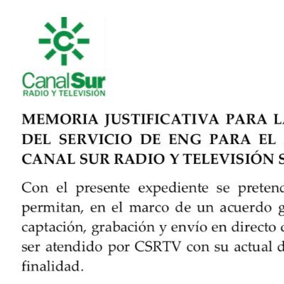 Operadores de Cámara Externos de Canal Sur por una licitación Justa.