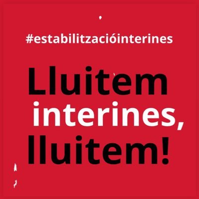 Grup format per interines aprovades sense plaça. Volem #estabilitzacióinterines i un canvi en el model d’oposicions. Uneix-te a la lluita‼️