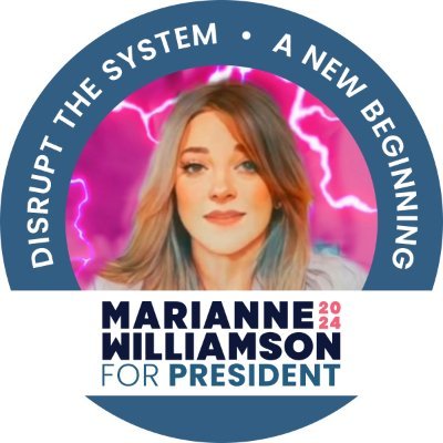 Volunteer media maker, and RTing support for Marianne Williamson especially the creative edits! #DisruptTheCorrupt #Marianne2024