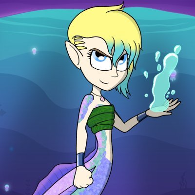(Cover image by Rolyjulioli) They/Them|Enby mermaid artist and PNGtuber!|Theme park enthusiast|cosplayer|Twitch: https://t.co/pbFIr741KL