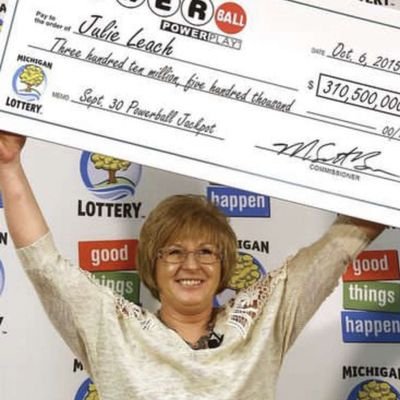 I'm Julie Leach the Michigan Powerball winner of  $310.5million, be among the lucky selected winners to be given $25,000.