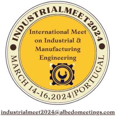 TAndrew840915's profile picture. We would like to invite you all to join our 1st International Meet on Industrial and Manufacturing Engineering from March 14-16, 2024 in Lisbon, Portugal.