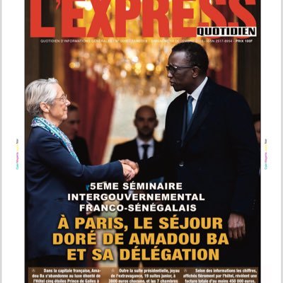 Le Journal L’Express est un Quotidien d’informations générales sénégalais. L’Express, la rapidité de la vraie information - 776376919