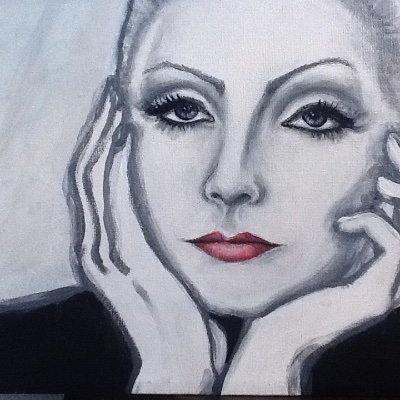 artist/NH 💙🌈🙈🙉🙊🏦⚖️🗽show me justice 2024 🇺🇸arrest them
Greta Garbo acrylic & pencil💫 “the silence of a shooting star” 
Lady Liberty acrylic on leather