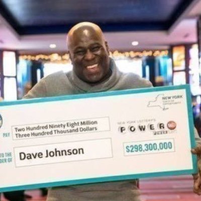 I’m Dave Johnson the $298.3 million lottery winner in New York City I’m giving of $30,000 to my first 2k followers